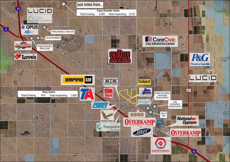 ±354.75 INDUSTRIAL/MIXED USE ACRES OF PADS AVAILABLE