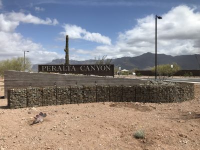Monument Sign scottsdale land brokers peralta canyon beazer homes
