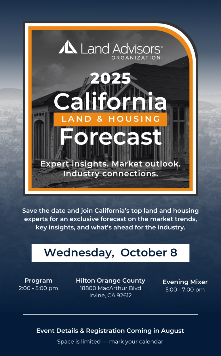 Ca Land & Housing Forecast 2025 Save The Date V2